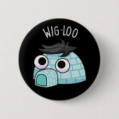 Badge Rond 5 Cm Jeu d'iglos amusant Pun Igloo Dark BG (Devant)
