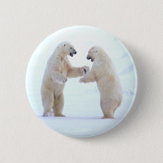 Badge Rond 5 Cm Jeu d'ours blanc (Devant)