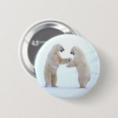 Badge Rond 5 Cm Jeu d'ours blanc (Devant & derrière)