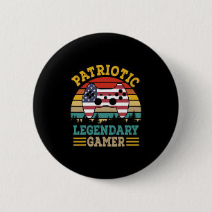 Badge Rond 5 Cm Jeu légendaire patriotique Indépendance américaine