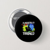 Badge Rond 5 Cm Jeu vidéo Cliché Jeu Retro Joystick (Devant & derrière)