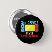 Badge Rond 5 Cm Jeu vidéo de niveau 3rd (Devant & derrière)