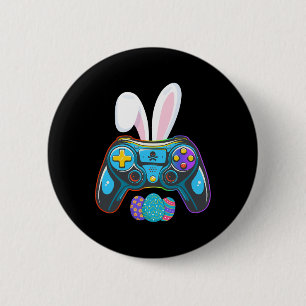 Badge Rond 5 Cm Jeu Vidéo Oeufs Bunny Costume Pâques Garçons Enfan