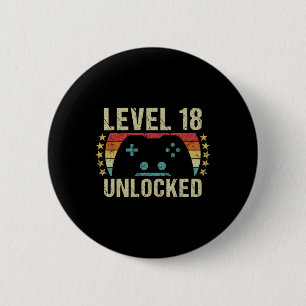 Badge Rond 5 Cm Jeu Vintage 18e anniversaire Cadeau 18 ans Garçon