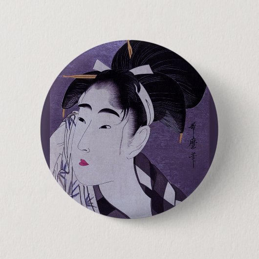 Badge Rond 5 Cm Jeune femme (Devant)