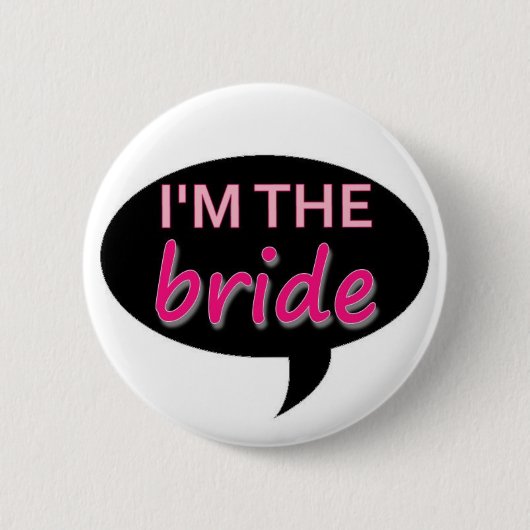 Badge Rond 5 Cm jeune mariée (Devant)