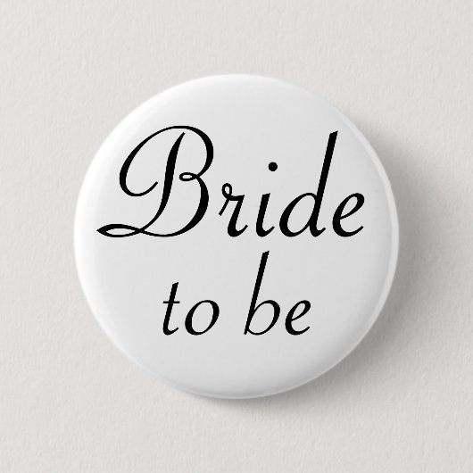 Badge Rond 5 Cm Jeune mariée à être bouton de Pinback (Devant)