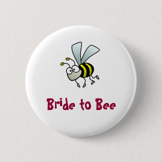 Badge Rond 5 Cm Jeune mariée à l'abeille