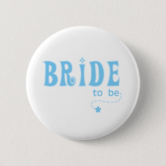 Badge Rond 5 Cm Jeune mariée bleue à être (Devant)