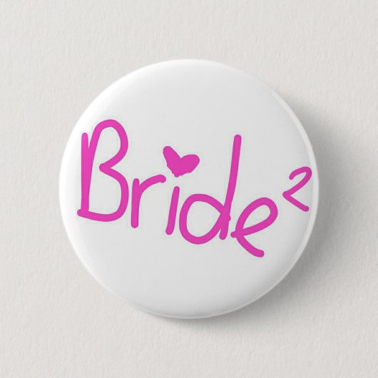 Badge Rond 5 Cm Jeune mariée carrée (Devant)