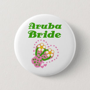 Badge Rond 5 Cm Jeune mariée d'Aruba