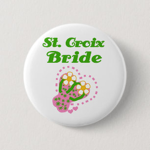 Badge Rond 5 Cm Jeune mariée de St Croix