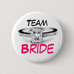 Badge Rond 5 Cm Jeune mariée d'équipe