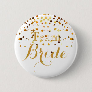 Badge Rond 5 Cm jeune mariée d'équipe de mariage d'aluminium de