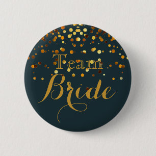 Badge Rond 5 Cm Jeune mariée d'équipe de mariage d'aluminium de