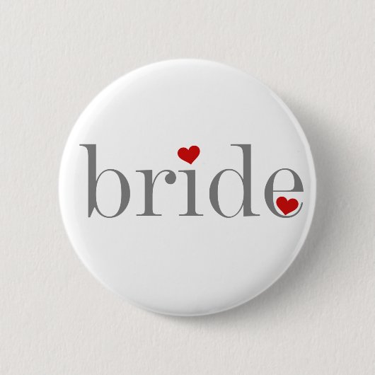 Badge Rond 5 Cm Jeune mariée grise des textes (Devant)