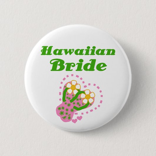 Badge Rond 5 Cm Jeune mariée hawaïenne (Devant)