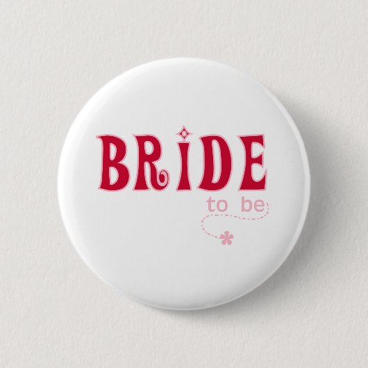 Badge Rond 5 Cm Jeune mariée rouge à être (Devant)