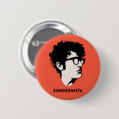 Badge Rond 5 Cm Jeune Sandernista (Devant & derrière)