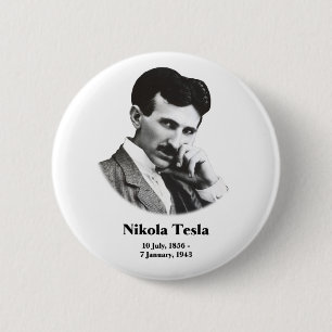 Badge Rond 5 Cm Jeune Tesla