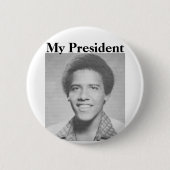 Badge Rond 5 Cm Jeunes poules Obama (Devant)