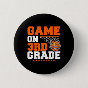 Badge Rond 5 Cm Jeux Amusants Sur Le Basket De Troisième Année Pre