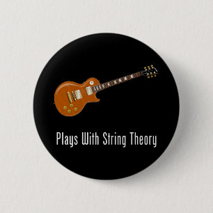 Badge Rond 5 Cm Jeux avec la théorie de ficelle - guitare