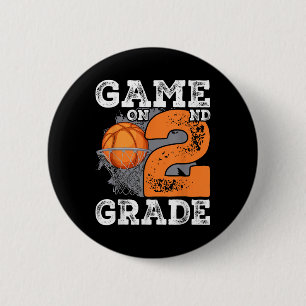 Badge Rond 5 Cm Jeux Drôle Sur Le Basket De Deuxième Année Premier