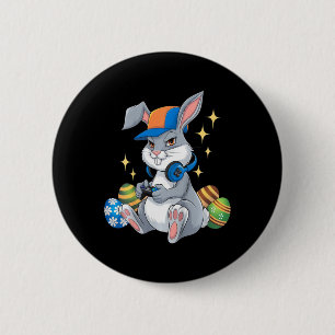 Badge Rond 5 Cm Jeux vidéo de Pâques pour enfants jour heureux Lap