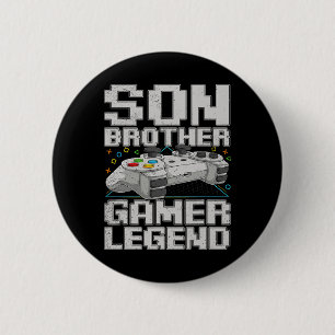 Badge Rond 5 Cm Jeux Vidéos Vintages Pour Garçons Brother S