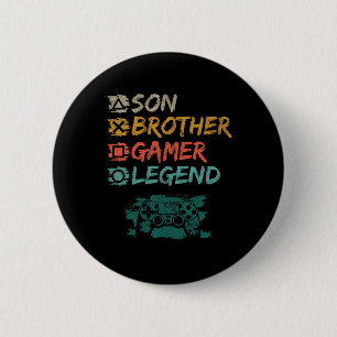 Badge Rond 5 Cm Jeux Vidéos Vintages Pour Garçons Brother S