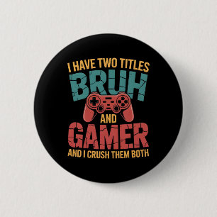 Badge Rond 5 Cm Jeux Vidéos Vintages Pour Garçons Brother S
