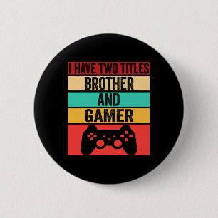 Badge Rond 5 Cm Jeux Vidéos Vintages Pour Garçons Brother S