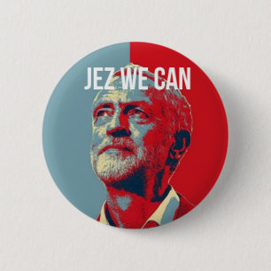 Badge Rond 5 Cm #JezWeCan - insigne de 16h de Jeremy Corbyn