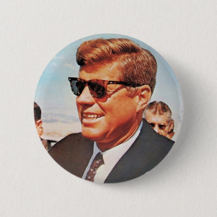 Badge Rond 5 Cm JFK dans la couleur vivante