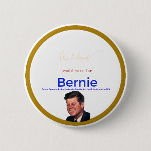 Badge Rond 5 Cm JFK pour des ponceuses de Bernie