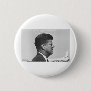 Badge Rond 5 Cm JFK "Révolution pacifique" Devis Cartes Cadeaux & 