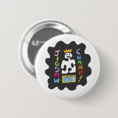 Badge Rond 5 Cm Jigsaw champ insigne de pin pour l'amant de puzzle (Devant & derrière)