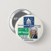 Badge Rond 5 Cm Jill Stein pour le président 2012 (Devant & derrière)