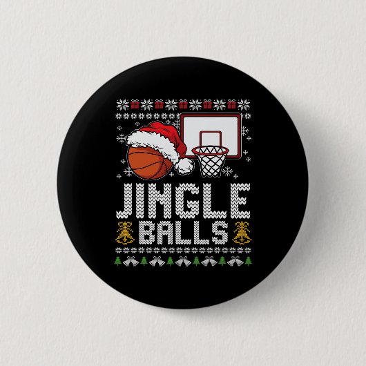Badge Rond 5 Cm Jingle Balls Ugly Christmas Pyjama Cool Sport X-Ma (Devant)