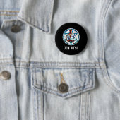 Badge Rond 5 Cm Jitsu Karate Funny Hanukkah (En situation)