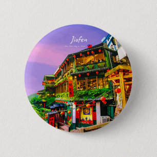 Badge Rond 5 Cm Jiufen, Taïwan - Ancienne Maison de Thé