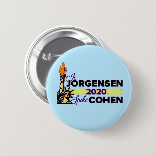 Badge Rond 5 Cm Jo Jorgensen / Spike Cohen 2020 (Devant & derrière)