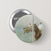 Badge Rond 5 Cm Jockeys Before the Race par Edgar Degas (Devant & derrière)
