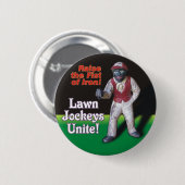 Badge Rond 5 Cm Jockeys De Pelouse Unissez-Vous ! (Devant & derrière)