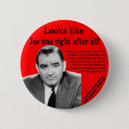 Badge Rond 5 Cm Joe avait raison (Devant)