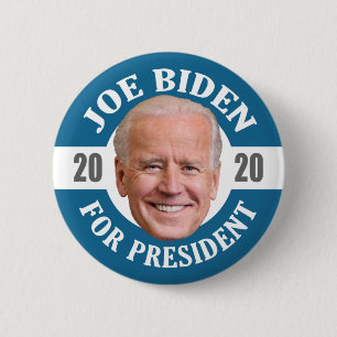 Badge Rond 5 Cm Joe Biden 2020 pour le Président Photo Tête Flot
