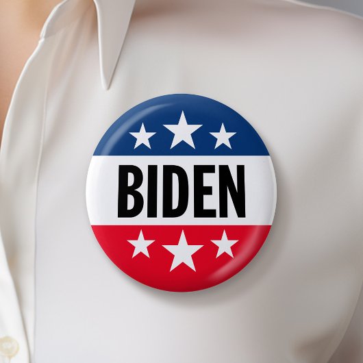Badge Rond 5 Cm Joe Biden 2024 - Des Étoiles Simples Peuvent Chang