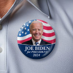 Badge Rond 5 Cm Joe Biden 2024 pour le président Photo<br><div class="desc">Un design classique avec une photo de l'homme candidat à la présidence. Il est candidat aux élections de 2024 dans la primaire démocrate. Consultez notre magasin pour d'autres candidats et campagnes.</div>