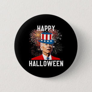Badge Rond 5 Cm Joe Biden Bonne Halloween Pour Amusants Juillet